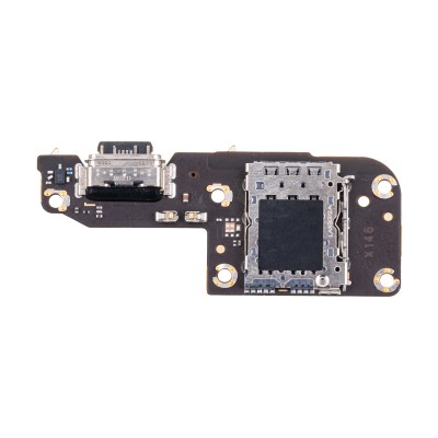 Шлейф для Xiaomi Poco F5 (23049PCD8G) плата системный разъем/разъем SIM/микрофон - Премиум