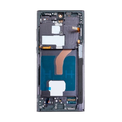 Дисплей для Samsung S9080B Galaxy S22 Ultra модуль с рамкой Черный - (Soft OLED, 120 Гц) (Full Size)