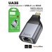 Адаптер Type-C - RJ45 Hoco UA35 Серый