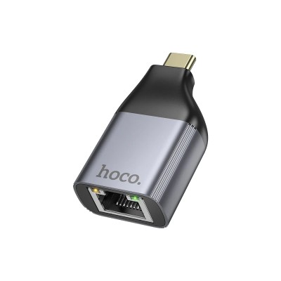 Адаптер Type-C - RJ45 Hoco UA35 Серый