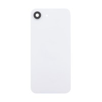 Задняя крышка для iPhone 16e A3212 со стеклом камеры Белый (стекло, логотип) - Премиум
