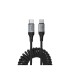 Кабель USB - MicroUSB Hoco X121 (2.4A, 1.5 м, пружина) Черный