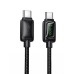Кабель Type-C - Lightning Hoco U146 (3A, 30W, PD, оплетка нейлон, 1.2 м) Черный