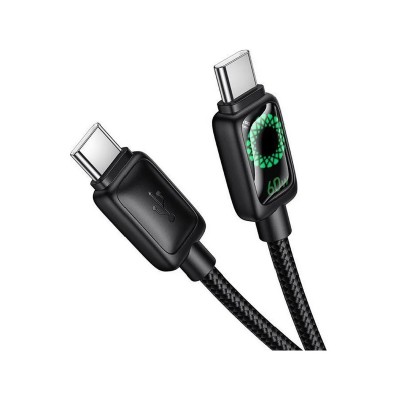 Кабель Type-C - Lightning Hoco U146 (3A, 30W, PD, оплетка нейлон, 1.2 м) Черный Кабель Type-C - Lightning Hoco U146 (3A, 30W, PD, оплетка нейлон, 1.2 м) Черный
