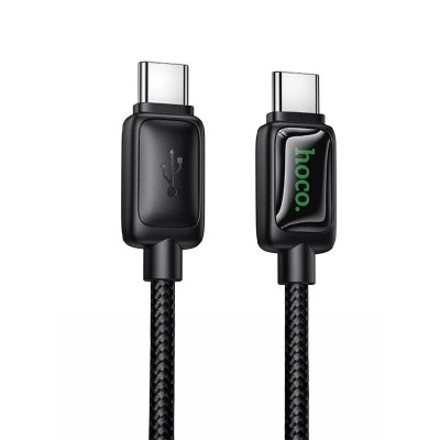 Кабель Type-C - Type-C Hoco U146 (3A, 60W, PD, оплетка нейлон, 1.2 м) Черный Кабель Type-C - Type-C Hoco U146 (3A, 60W, PD, оплетка нейлон, 1.2 м) Черный