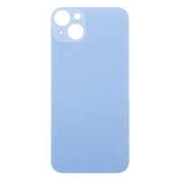 Задняя крышка для iPhone 14 Plus Синий (стекло, широкий вырез под камеру, логотип) Задняя крышка для iPhone 14 Plus Синий (стекло, широкий вырез под камеру, логотип)