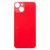 Задняя крышка для iPhone 14 Красный (стекло, широкий вырез под камеру, логотип)