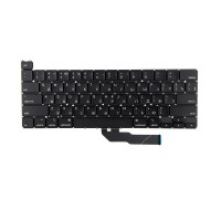 Клавиатура для ноутбука MacBook Pro 13" A2251 (2020, прямой Enter RU) Черная