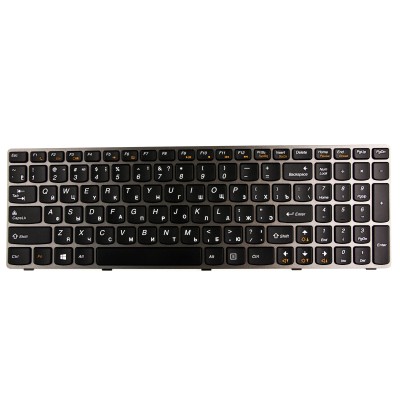 Клавиатура для ноутбука Lenovo G580 серая рамка p/n: 25-201846