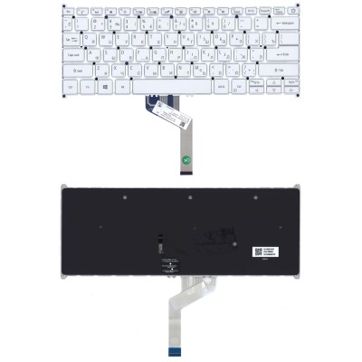 Клавиатура для Acer Swift 3 SF314-42 Серебро с подсветкой p/n: SV3P_A72WWL, NKI13130NY, 01804EC1K201