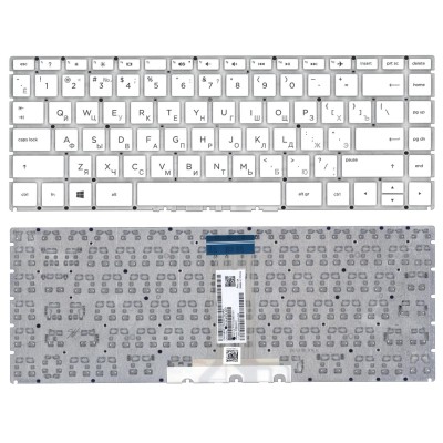 Клавиатура для HP 14-BP Белая p/n: NSK-XCGSV, 9Z.NE0SV.G0R