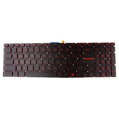 Клавиатура для ноутбука MSI GF75 с подсветкой Red p/n: NSK-FB1LN