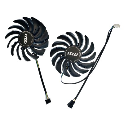 Вентилятор для видеокарты MSI RX5600 XT (⌀ 87мм ; 4Pin мам ; S40mm PLA09215S12H)