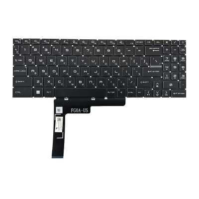 Клавиатура для MSI Crosshair 15 (B12Ux) p/n: 9Z.NK20M.A1D, AE09U018, NSK-FGABN