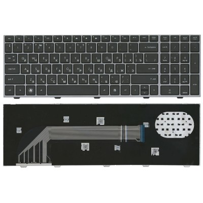 Клавиатура для HP Probook 4540s серая рамка p/n: 676504-251, 677045-251, 684632-251 701485-251