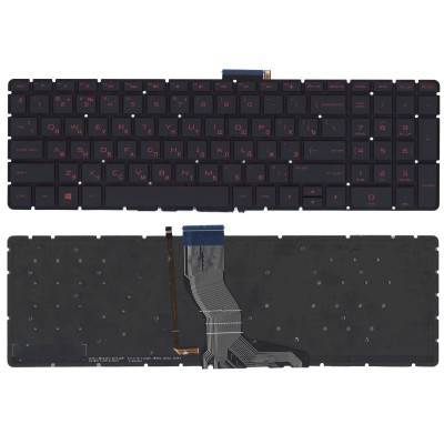 Клавиатура для HP 17-w с красной подсветской p/n: V150646LS1