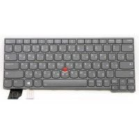 Клавиатура для ноутбука Lenovo ThinkPad X13 Gen 2 серая с подсветкой p/n: 5N21A21870, 5N21A21796