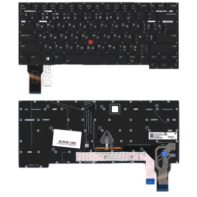 Клавиатура для ноутбука Lenovo ThinkPad T14s Gen 2 Черная с подсветкой p/n: PK131VP1B06 SN21A22129