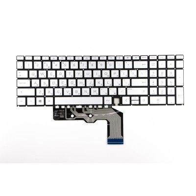 Клавиатура для HP Envy x360 15-ED Серебро с подсветкой p/n: PK132UR1A05 9Z.NHBBC.10R