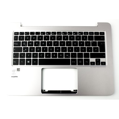 Клавиатура для Asus UX305FA TopCase English Серебро p/n: 90NB0AB5-R31ND0