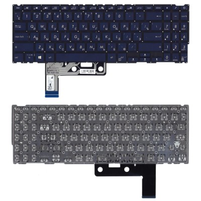Клавиатура для ноутбука Asus UX533F Темно-синяя с белой подсветкой p/n: SN2580BL2 0KNB0-563PRU99