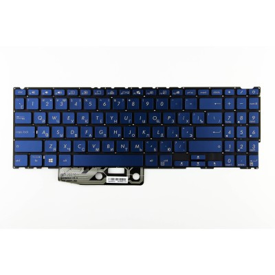 Клавиатура для ноутбука Asus UX533F Темно-синяя с белой подсветкой p/n: SN2580BL2 0KNB0-563PRU99