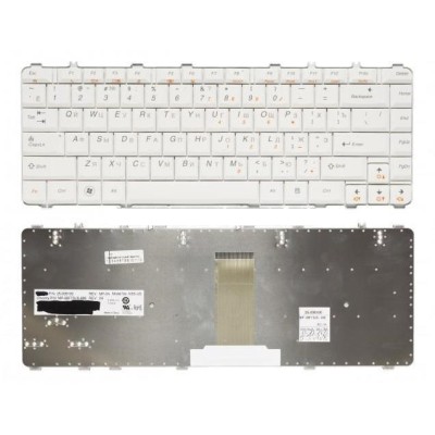Клавиатура для ноутбука Lenovo Y450 Белая р/n: 25-008291, V-10120AS1-RU, 25-008389