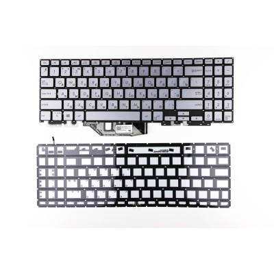 Клавиатура для Asus UX562F Серебро с подсветкой p/n: SN2582BL1SG 0KN1-752US16 0KNB0-563HUS00