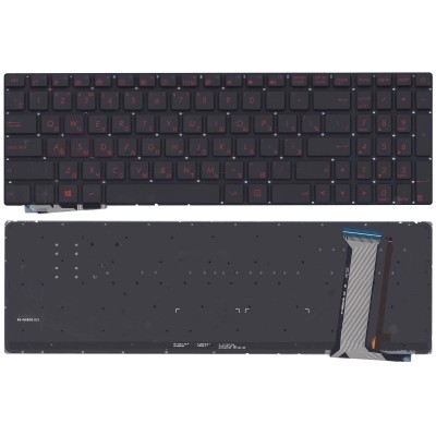 Клавиатура для ноутбука Asus GL752/Asus GL752V/Asus GL752VL/Asus GL752VW/Asus GL752VWM Красная с подсветкой p/n: 90NB09Y1-R30200, 90NB09X1-R30200 Клавиатура для ноутбука Asus GL752/Asus GL752V/Asus GL752VL/Asus GL752VW/Asus GL752VWM Красная с подсветкой p/n: 90NB09Y1-R30200, 90NB09X1-R30200