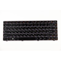 Клавиатура для ноутбука Lenovo IdeaPad Z370 серая рамка p/n: 25-012136