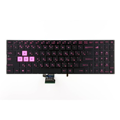 Клавиатура для Asus GL502VM с фиолетовой подсветкой p/n: 0KNB0-662UUS00, 0KN0-TD3US13