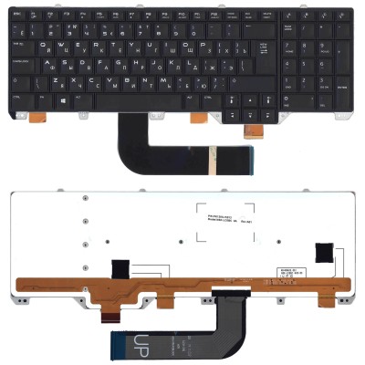 Клавиатура для ноутбука Dell Alienware M17X/Dell Alienware R5/Dell Alienware R6/Dell Alienware M18X/Dell Alienware R3 горизонтальный Enter p/n: 0M8MH8, PK130UJ1B00
