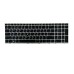 Клавиатура для HP 755 G4 Cеребристая рамка без подсвети p/n: 821157-271, HPM14N56R0J9301