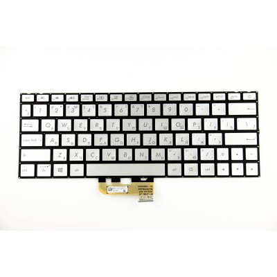 Клавиатура для Asus UX333FA Серебро p/n: NSK-WU0LN-A02, 9ZNFTLN00