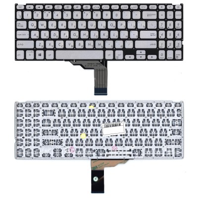 Клавиатура для Asus X512DA Серебро с подсветкой