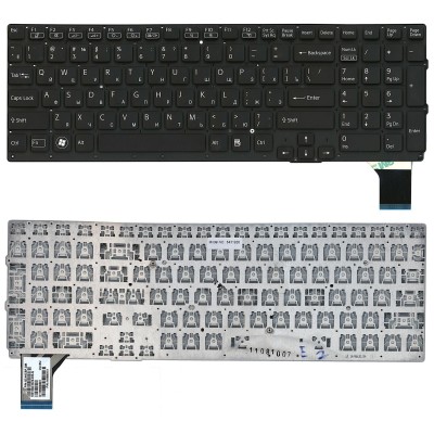 Клавиатура для ноутбука Sony VPC-SE Черная без подсветки p/n: 148986151, 9Z.N6CBF.20R, NSK-SE2BF