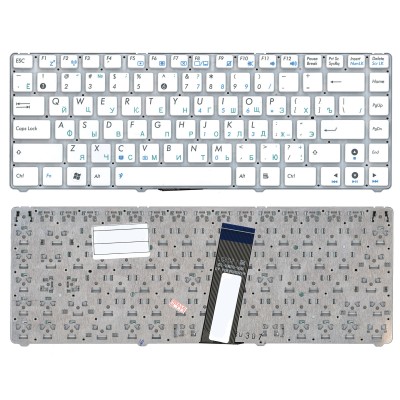 Клавиатура для Asus Eee PC 1201 Белая p/n: 9J.N2K82.A0R, 9J.N2K82.B0R, 9J.N2K82.C0R