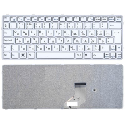 Клавиатура для ноутбука Sony SVE11 Белая рамка p/n: 149036311, 149036351, HMB8820NFJ12