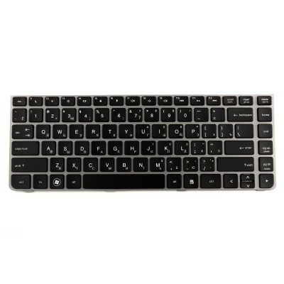 Клавиатура для HP Probook 4430s Черная c серой рамкой p/n: NSK-CB0SV, 9Z.N6LSV.00R