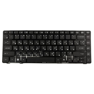Клавиатура для ноутбука HP EliteBook 6460b черная рамка p/n: NSK-HZ4UV, 9Z.N6RSV.10R, 9Z.N6RSV.20R