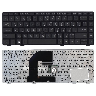 Клавиатура для ноутбука HP EliteBook 6460b черная рамка p/n: NSK-HZ4UV, 9Z.N6RSV.10R, 9Z.N6RSV.20R
