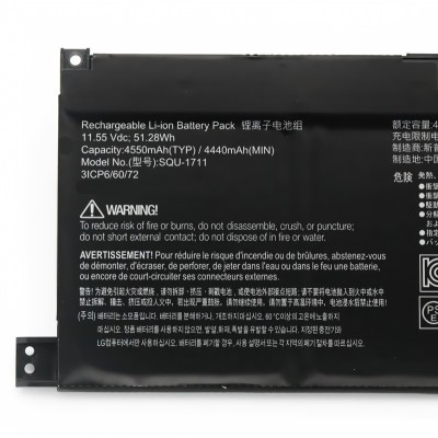 Аккумулятор для ноутбука Thunderobot 911 Air (11.55V 4550mAh) p/n: SQU-1718; SQU-1711