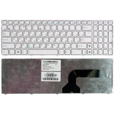 Клавиатура для Asus A52 Белая p/n: KJ3, NSK-UGC0R, NSK-UG60R