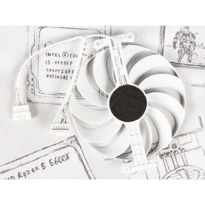 Вентилятор для видеокарты Asus ROG Strix White RTX 3070/Asus ROG Strix White RTX 3080 Ti/Asus ROG Strix White RTX 3090 ⌀95мм | №3