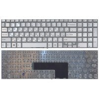 Клавиатура для ноутбука Sony SVF152 FIT 15 Серебро без подсветки p/n: 9Z.NAEBQ.00R, NSK-SN0BQ