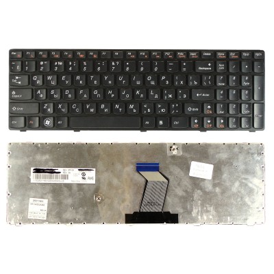 Клавиатура для ноутбука Lenovo Y570 Черная рамка p/n: Y570-RU, MP-10K5, 25011789, MP-10K53SU-686