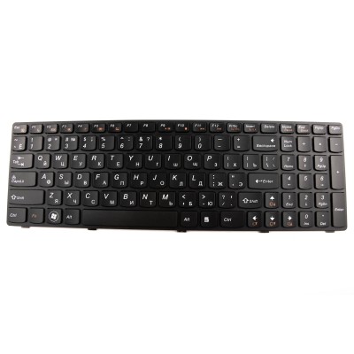 Клавиатура для ноутбука Lenovo Y570 Черная рамка p/n: Y570-RU, MP-10K5, 25011789, MP-10K53SU-686