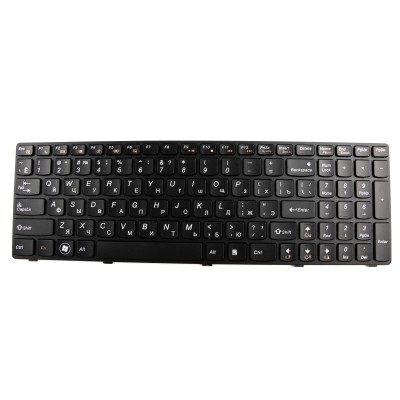 Клавиатура для ноутбука Lenovo Y570 Черная рамка p/n: Y570-RU, MP-10K5, 25011789, MP-10K53SU-686