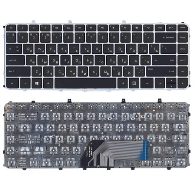 Клавиатура для HP Envy 4-1000 серая рамка p/n: 698679-001, 698679-251 V135002BS2, PK130T52B00