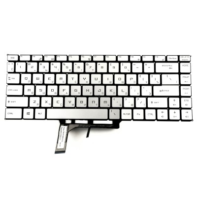 Клавиатура для MSI GF63 Серебро с подсветкой p/n: NSK-FDABN